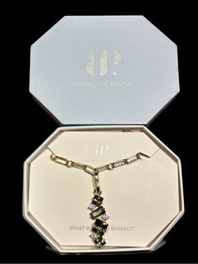 Bomb Party Lab Created Tourmaline Green Spinel Paperclip Chain Necklace